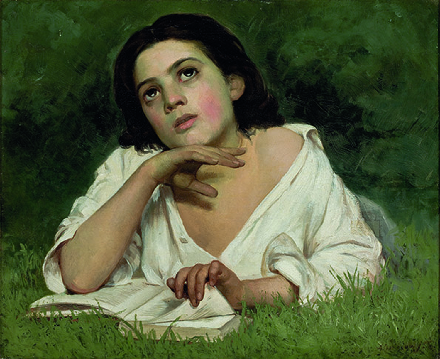 Girl with a Book, late 19th century