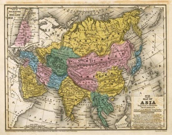 Map of Asia, 1839