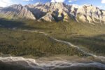 Mountains above Coral Creek and Cline River, Jasper National Park, Alberta, Canada