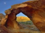 Arch Rock and Moon, Valley of Fire State Park, Nevada