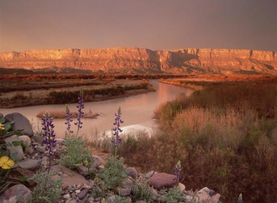 Sierra Ponce and Rio Grande, Big Bend National Park, Texas