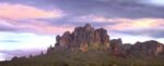 Panoramic View of the Superstition Mountains at Sunset, Arizona