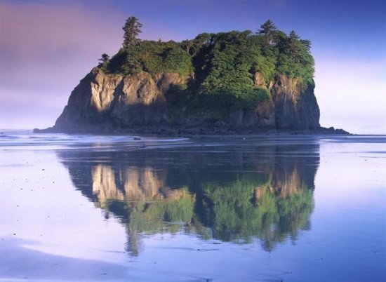 Abbey Island Looming over Ruby Beach, Olympic National Park, Washington