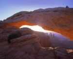 Mesa Arch at Sunset from Mesa Arch Trail, Canyonlands National Park, Utah