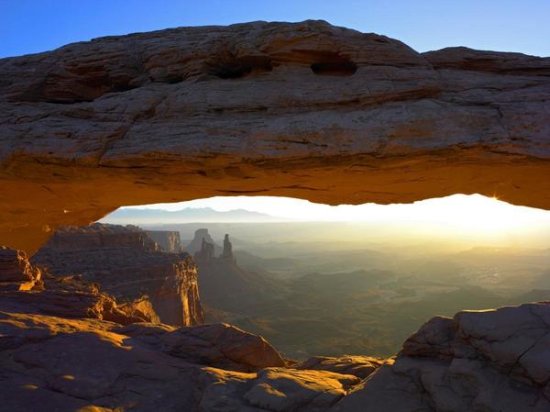 Mesa Arch at Sunset from Mesa Arch Trail, Canyonlands National Park, Utah
