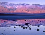 Panamint Range Reflected in Standing Water at Badwater, Death Valley National Park, California