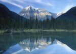 Mt Robson, Highest Peak in the Canadian Rocky Mountains, Reflected in Lake, British Columbia, Canada