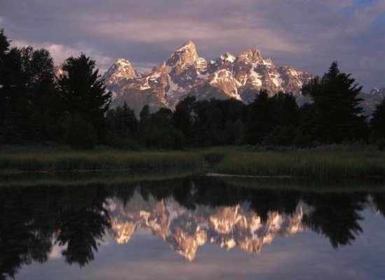 Grand Teton Range at Schwabacher Landing, Grand Teton National Park, Wyoming