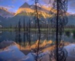 Chancellor Peak Reflected in Lake, Yoho National Park, BC, Canada