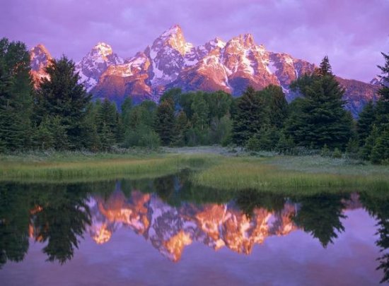 Grand Teton Range at Schwabacher Landing, Grand Teton National Park, Wyoming