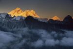 Mount Everest, Lhotse and Makalu in the Evening from Gokyo Ri, Khumbu, Nepal