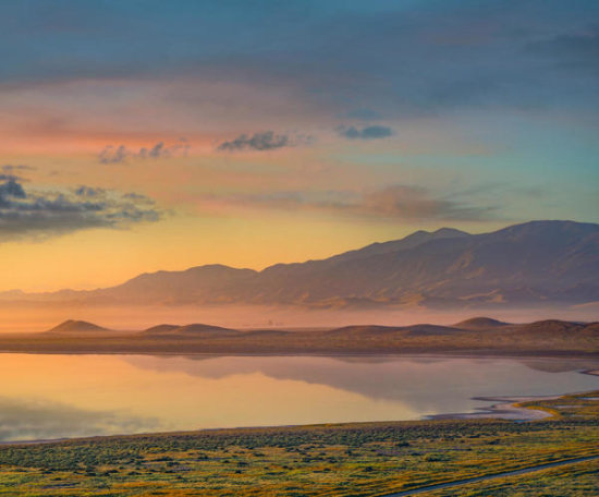 Mountains at Sunrise, Soda Lake, Carrizo Plain National Monument, California