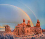 Rainbow over the Three Judges, Goblin Valley State Park, Utah