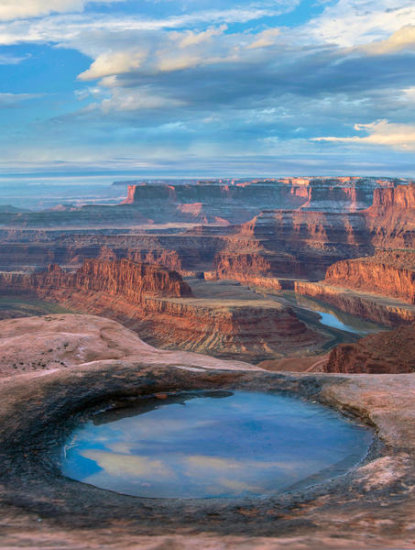 Pool at Dead Horse Point Overlooking the Colorado River, Canyonlands National Park, Utah
