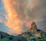 Cloudy Sky over Rock Formation, Church Rock, Red Rock State Park, New Mexico