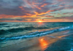 Sunset over the Ocean, Gulf Islands National Seashore, Florida