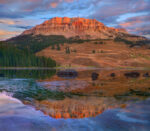 Beartooth Butte Reflected in Beartooth Lake, Wyoming