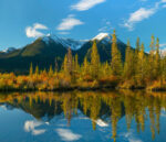 Taiga and Peaks, Sundance Range, Vermilion Lakes, Banff National Park, Alberta, Canada