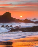 Sunset over Coast, El Matador Beach, California