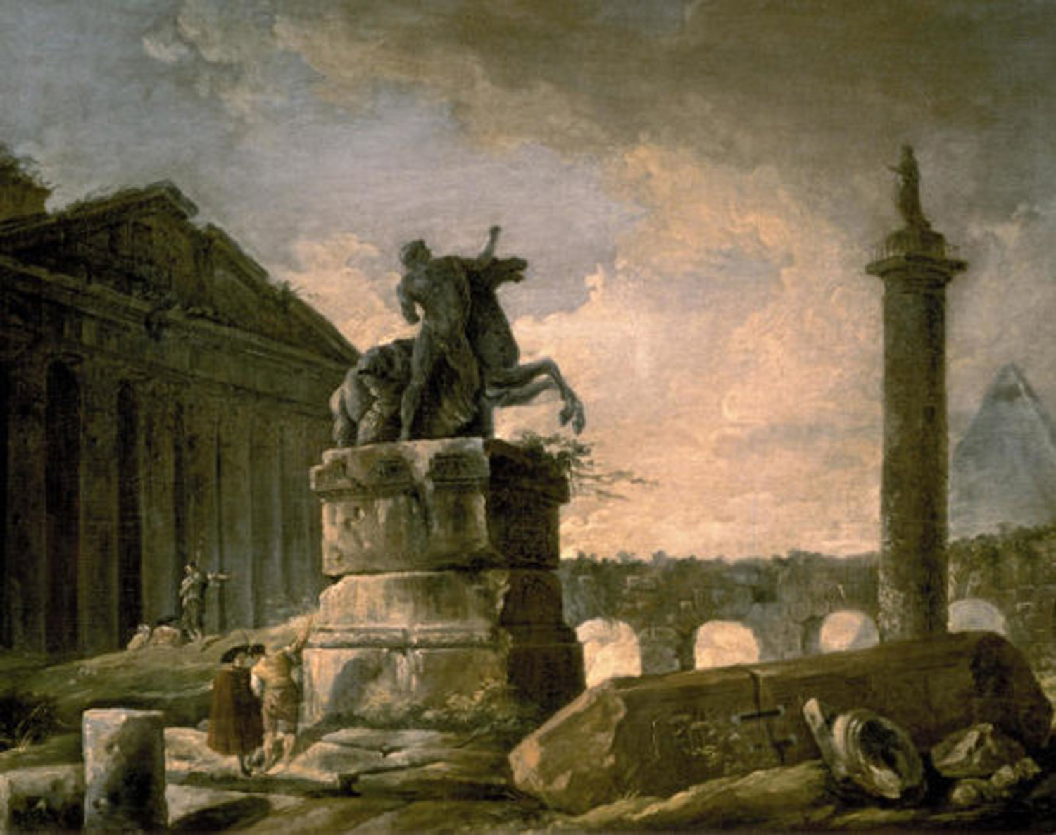 Architectural Landscape with Obelisk