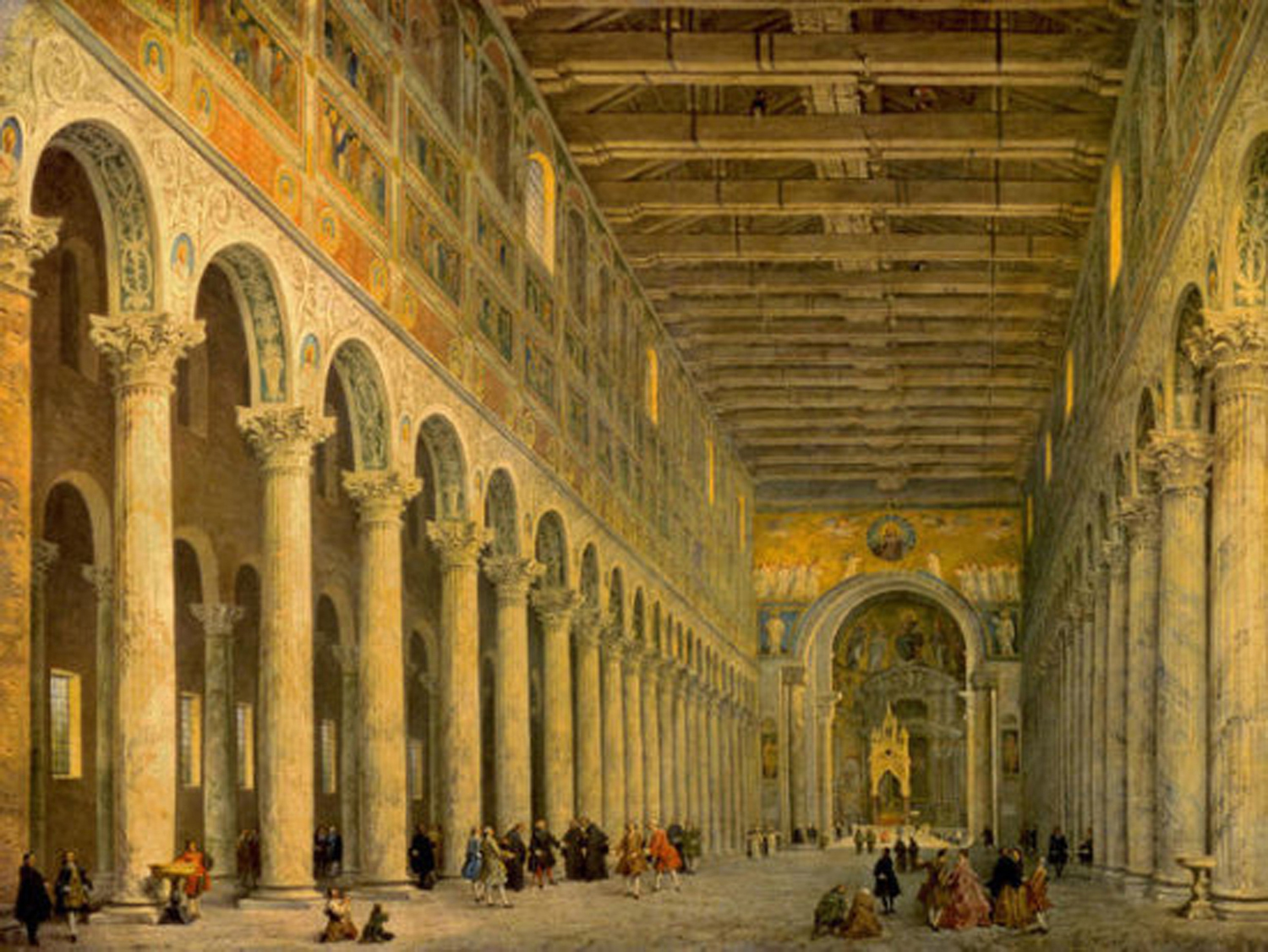 Interior of the Church of San Paolo Fuori Le Mura, 1750