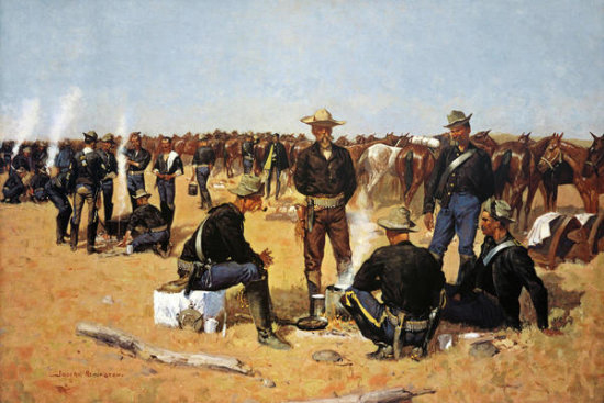 A Cavalryman's Breakfast On the Plains