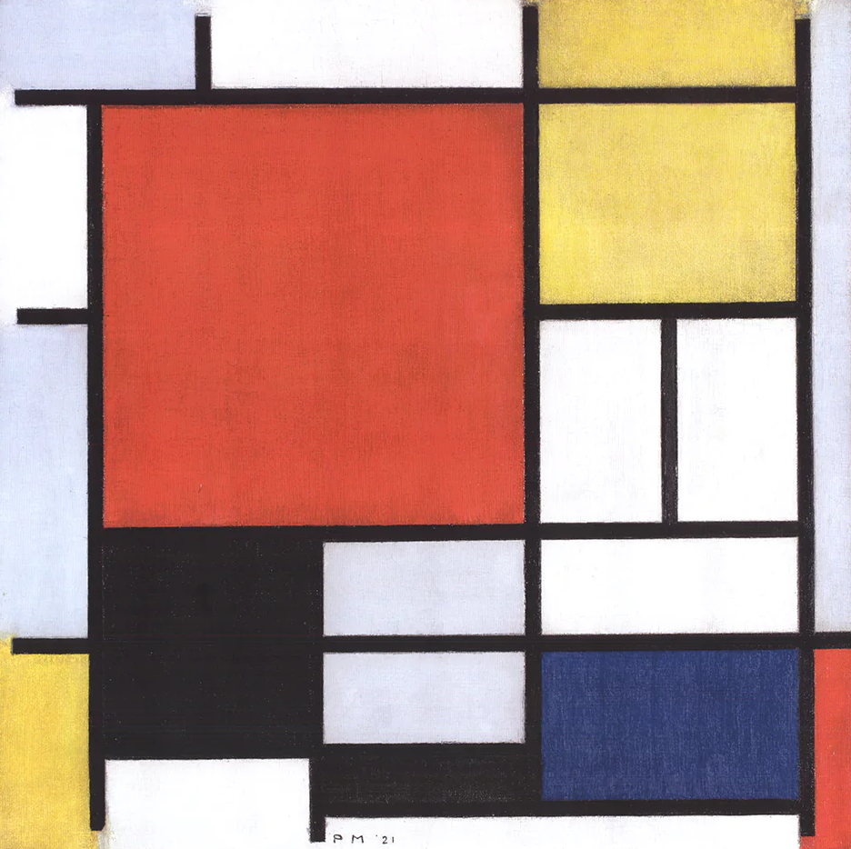Composition with Large Red Area