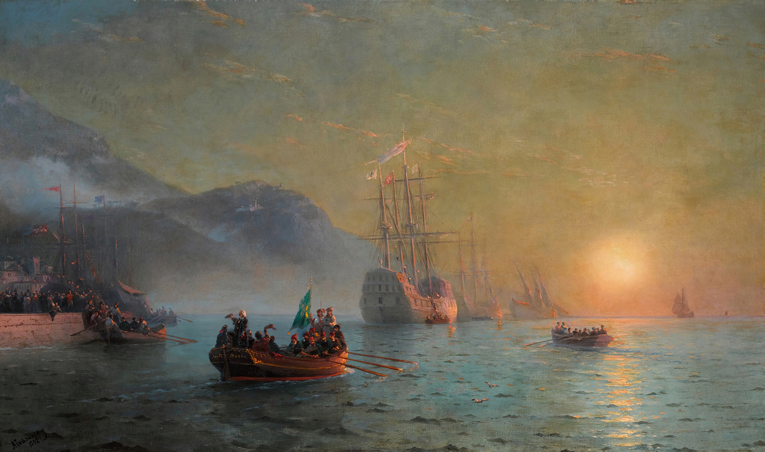 Columbus Farewell before Starting on his Voyage from Port Palos in Spain, 1892