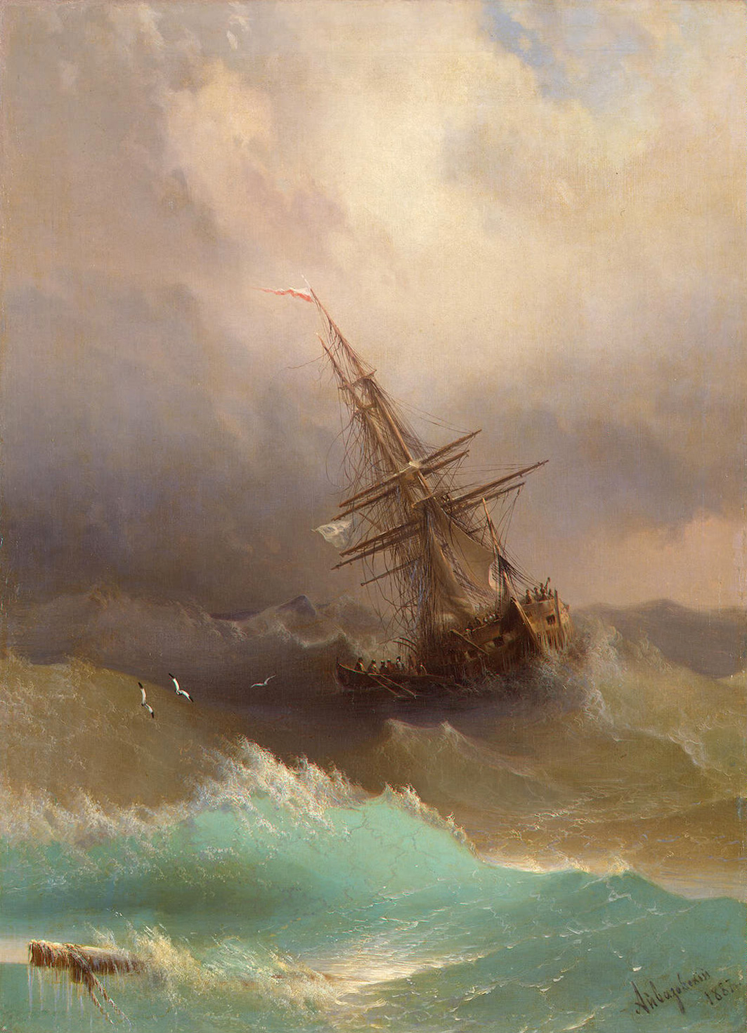 Ship in a Stormy Sea, 1887