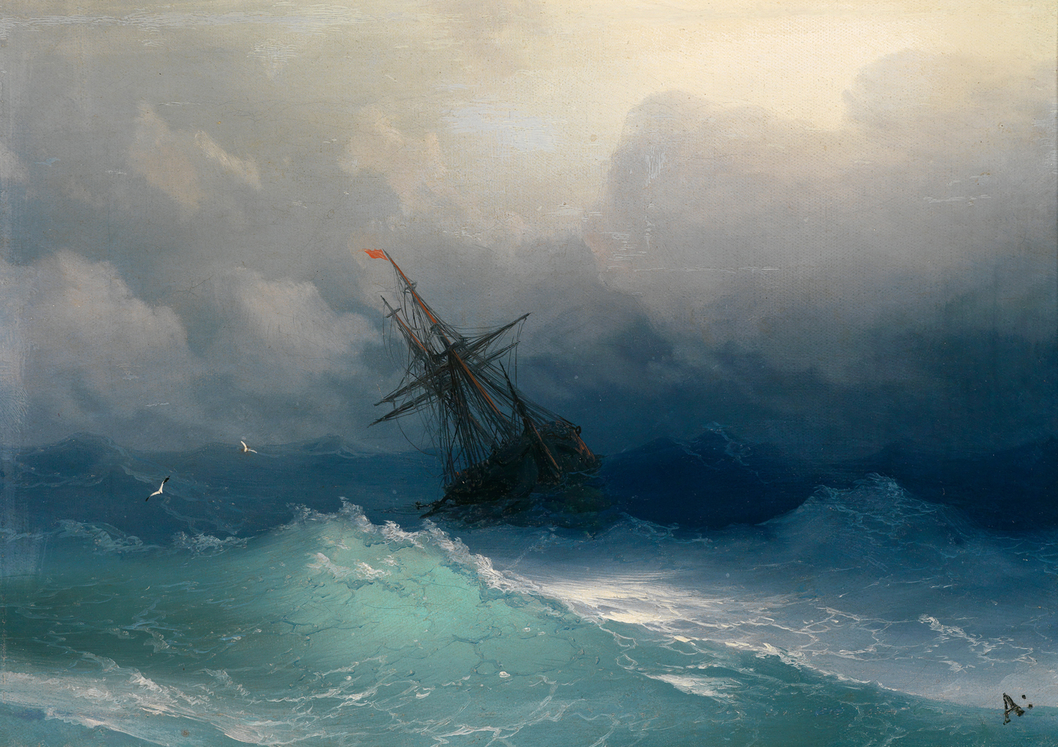 Ship on Stormy Sea, c. 1850