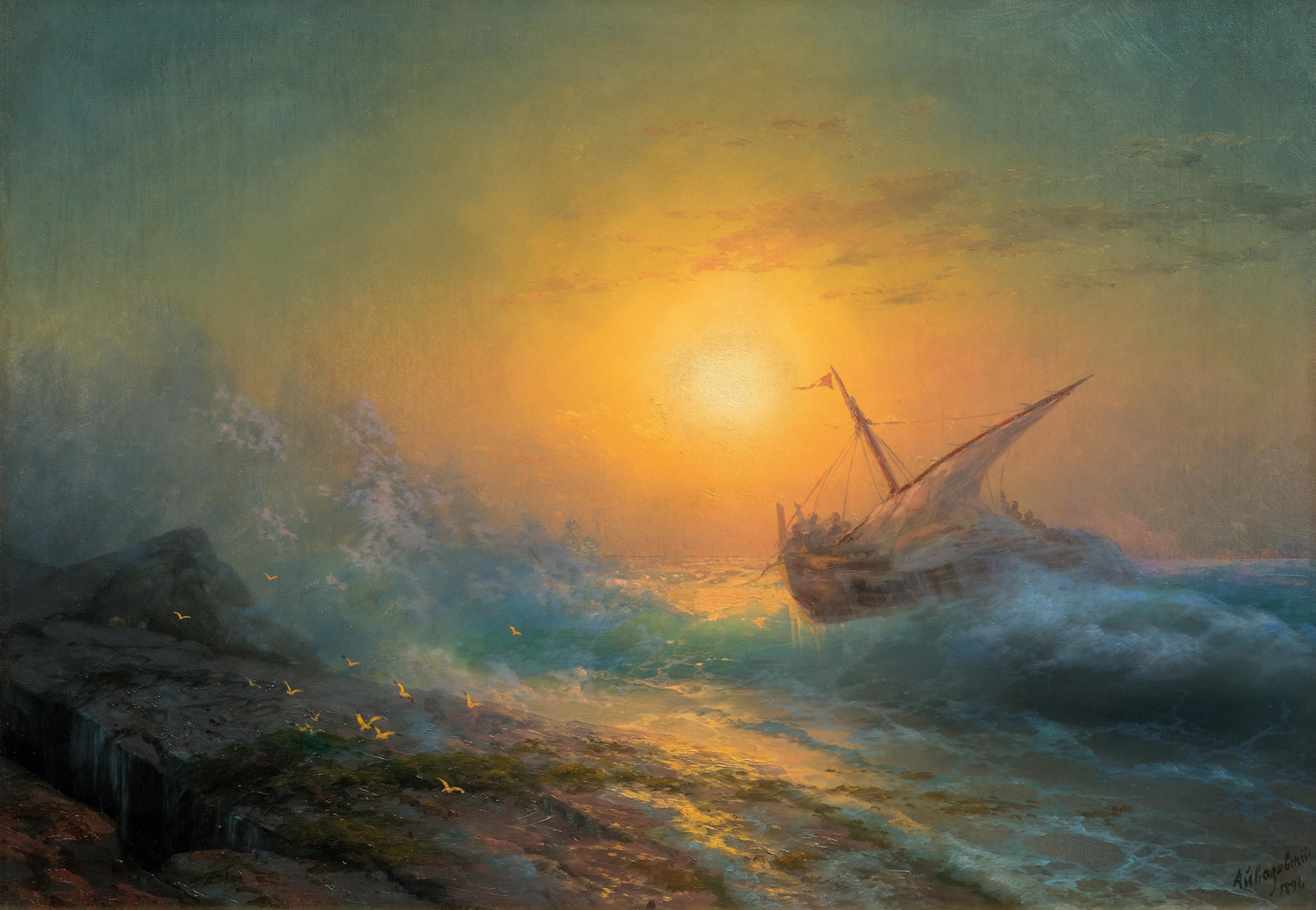 Stormy Lake at Sunset, 1896