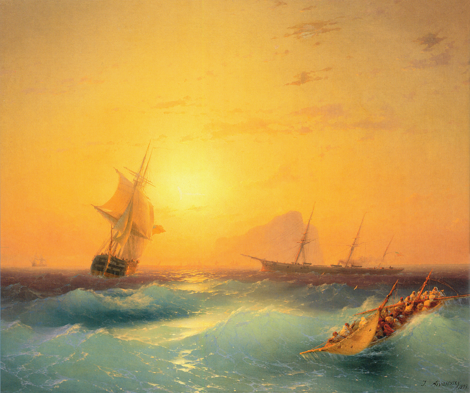 American Shipping off the Rock of Gibraltar, 1873