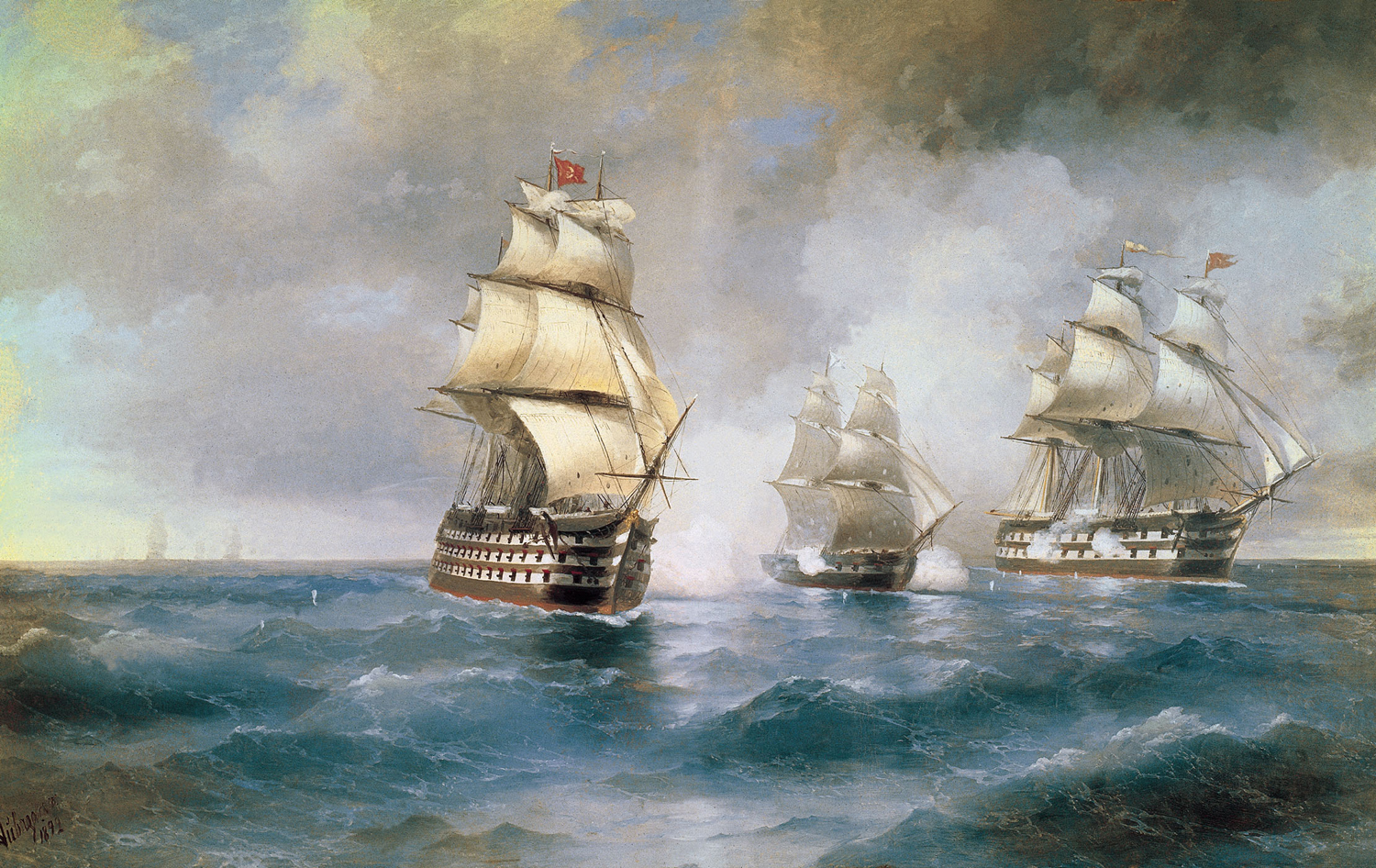Brig Mercury Attacked by Two Turkish Ships, 1892