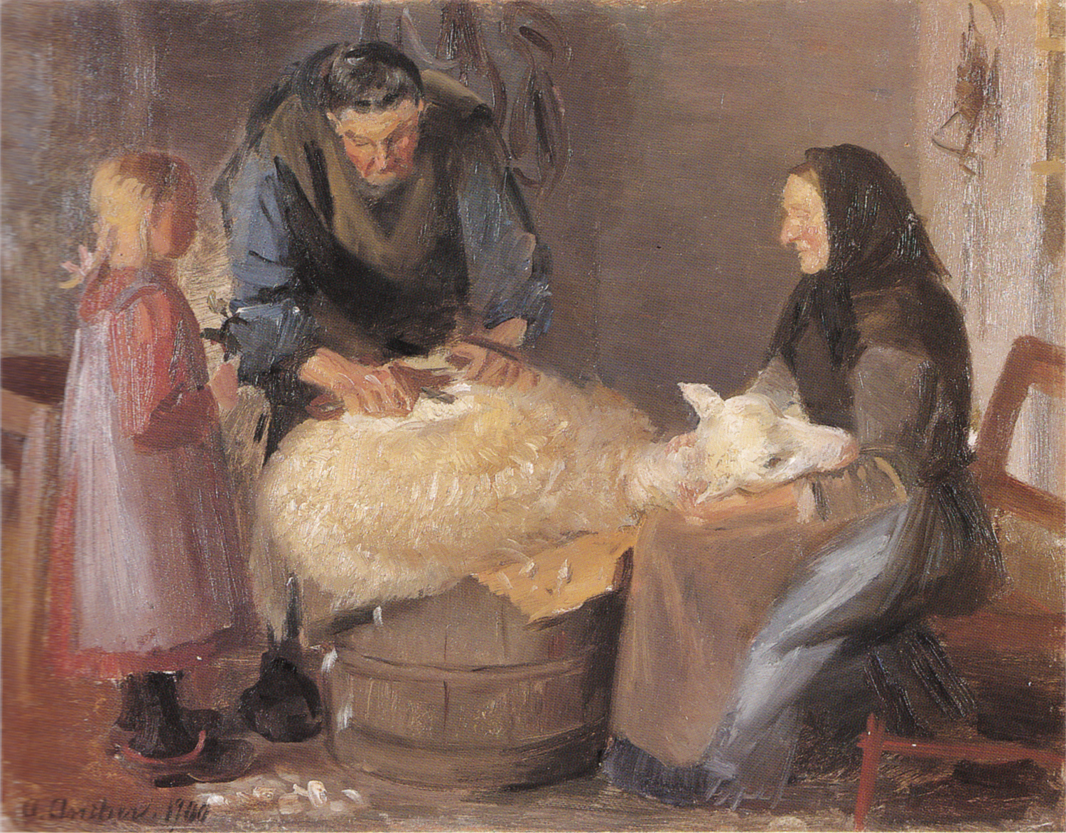 Shearing the Sheep, 1900