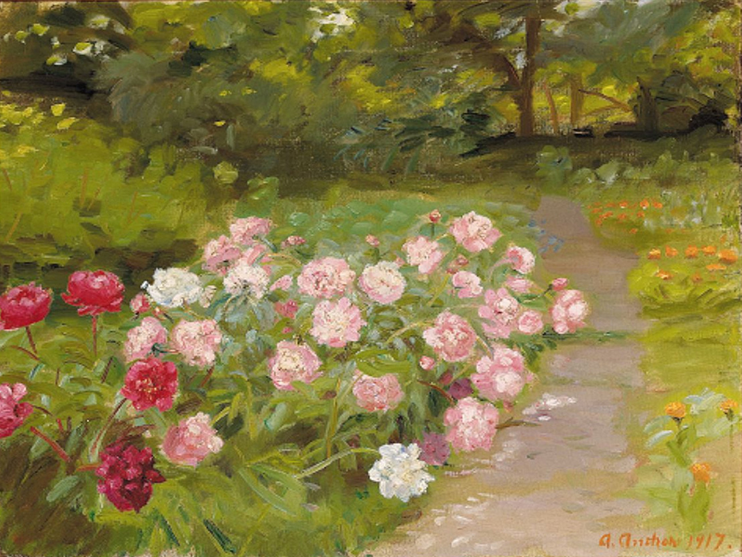 Peonies in the Garden, 1917