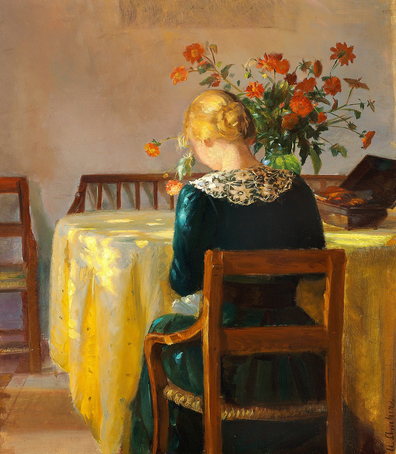 Interior with the Painter's Daughter Sewing, c. 1905