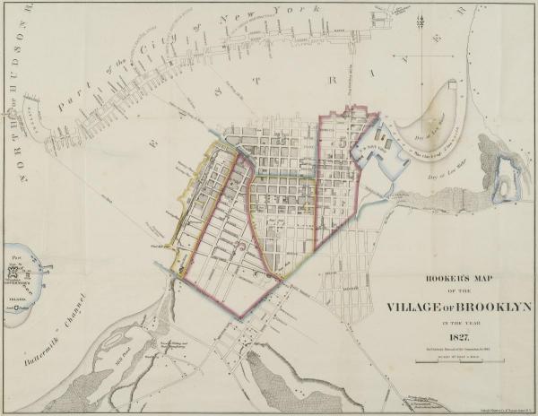 Hooker's Map of the Village of Brooklyn, 1827