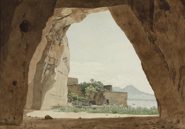 Vesuvius and the Bay of Naples from a Cave, 1820