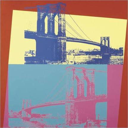 Brooklyn Bridge, 1983 (Blue Bridge / Yellow Background)