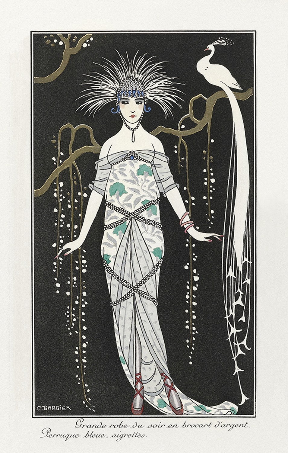 Costumes Parisiens: Grande Robe du Soir from Journal des Dames et des Modes, 1914