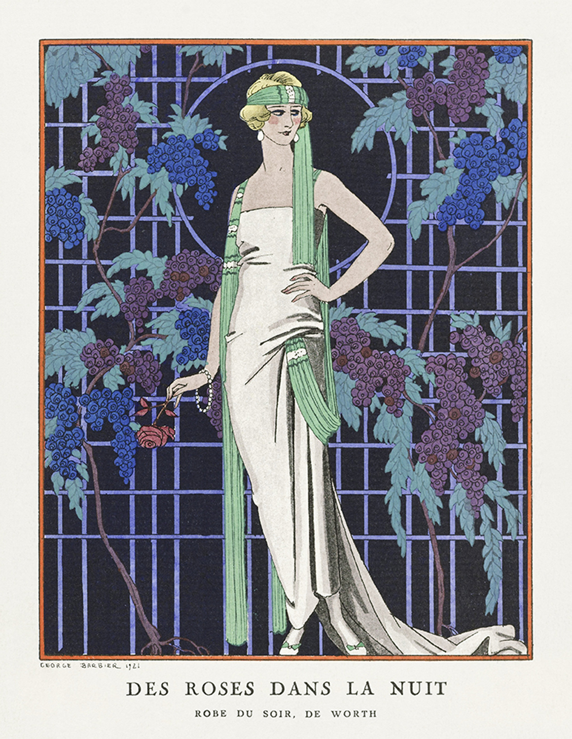 Des Roses dans la Nuit: Robe du Soir, de Worth, 1921