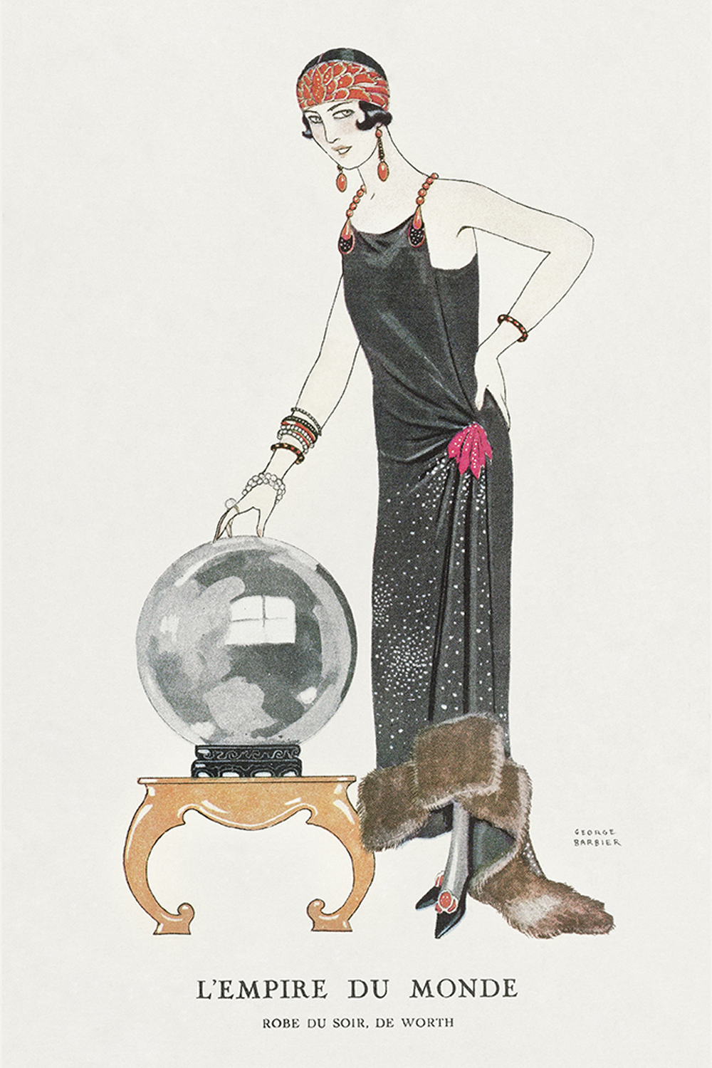 L'Empire du Monde: Robe du soir, de Worth, 1924