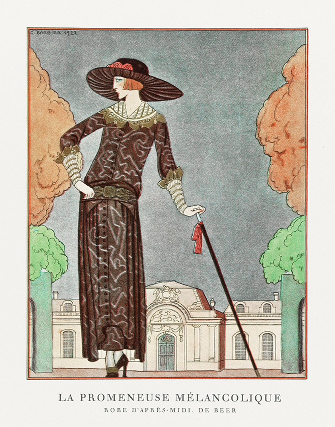 La Promeneuse Melancolique, Robe d'Apres-midi, de Beer, 1922