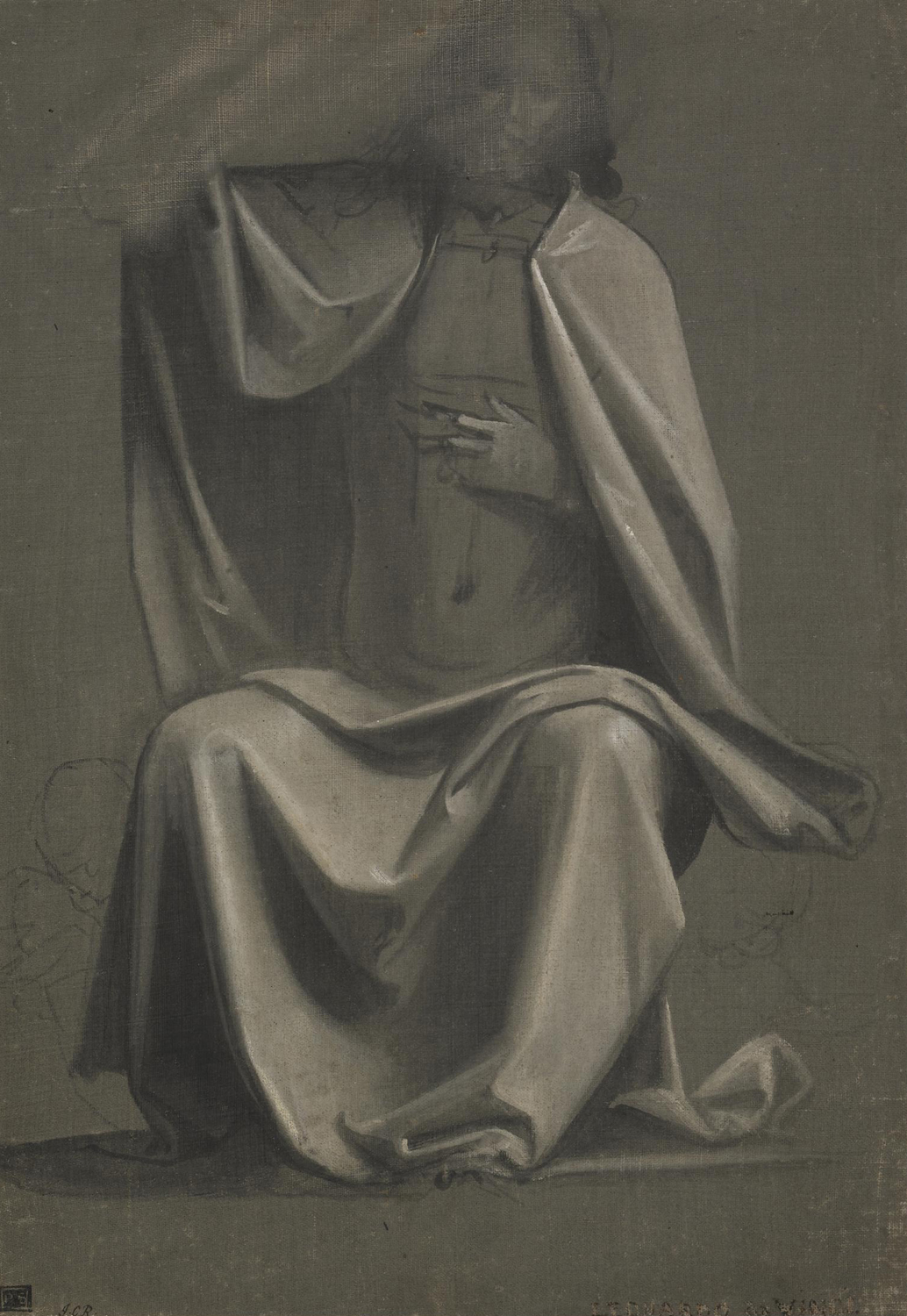 A Study of Drapery for a Christ, in the Last Judgement, c. 1499-1500