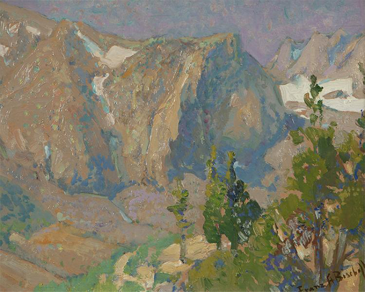 Eastern Sierra Nevada Mountains, Big Pine Canyon, 'V- Notch' in Spring
