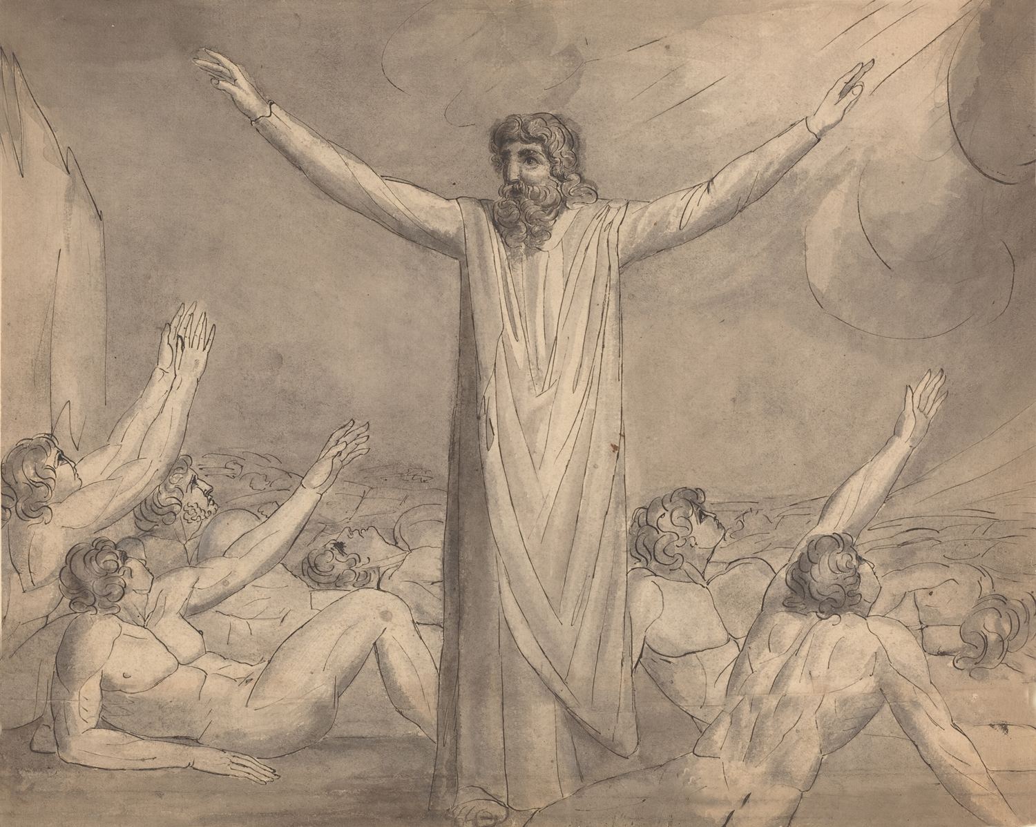 Moses Staying ther Plague, c. 1780-85