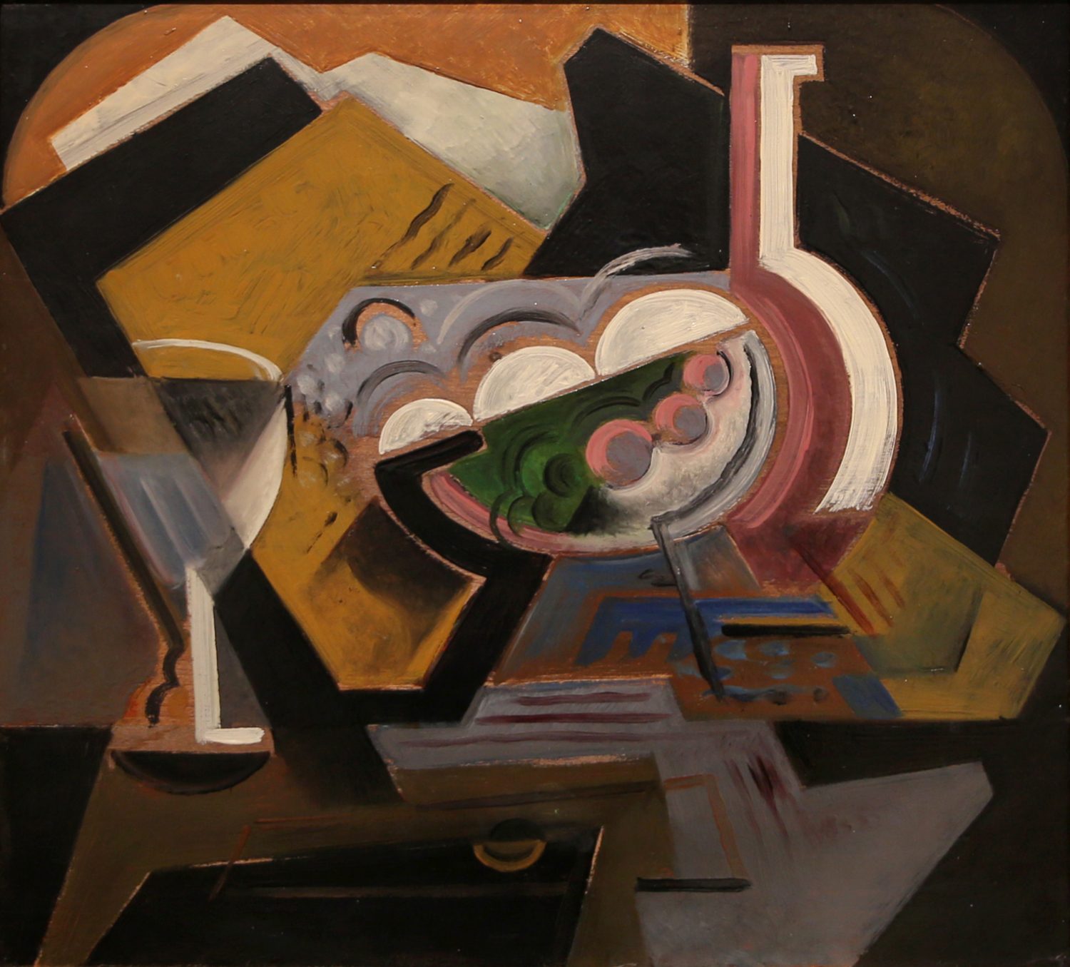 Still Life with Fruit and Bottles, 1918