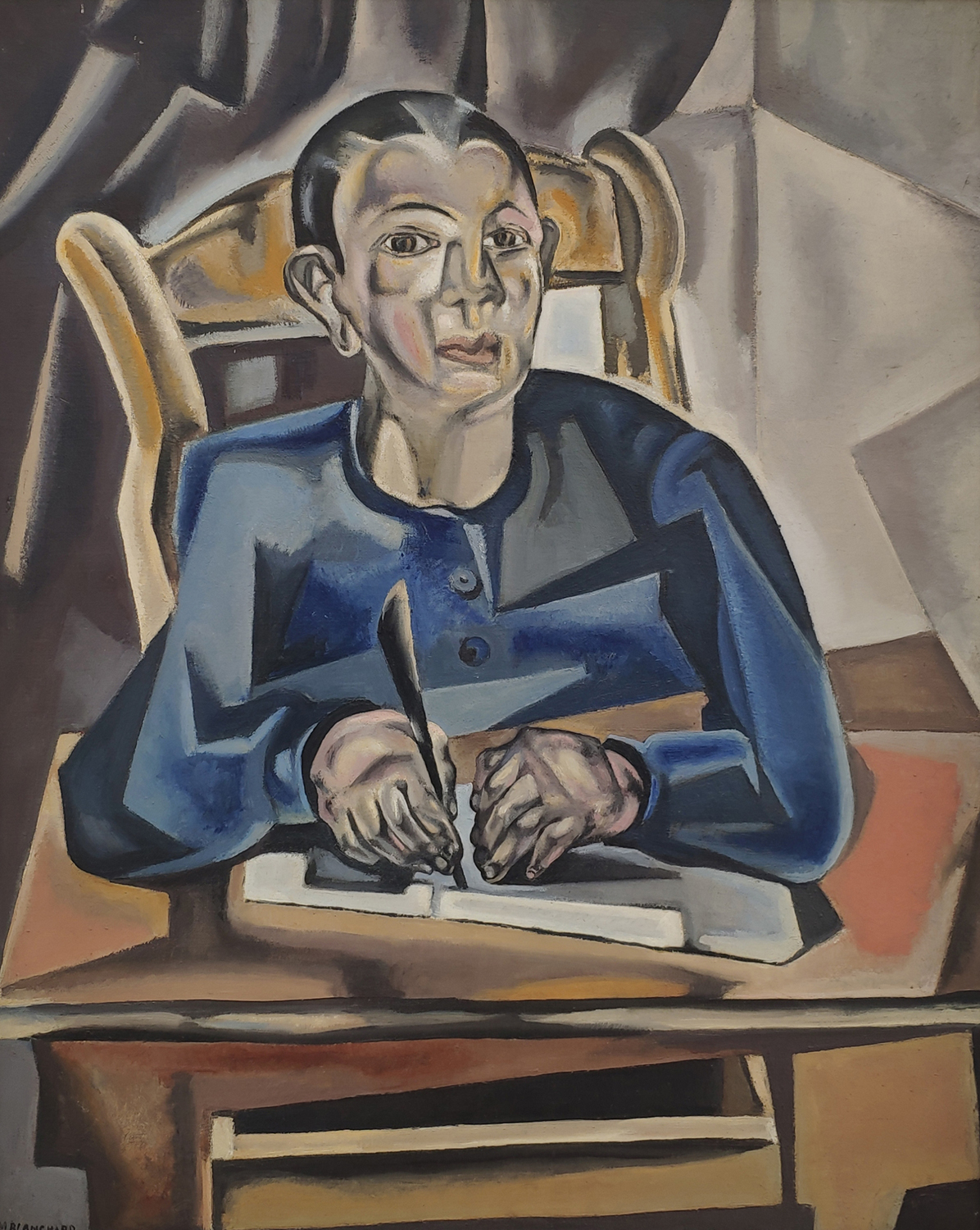 A Student Writing, c. 1920