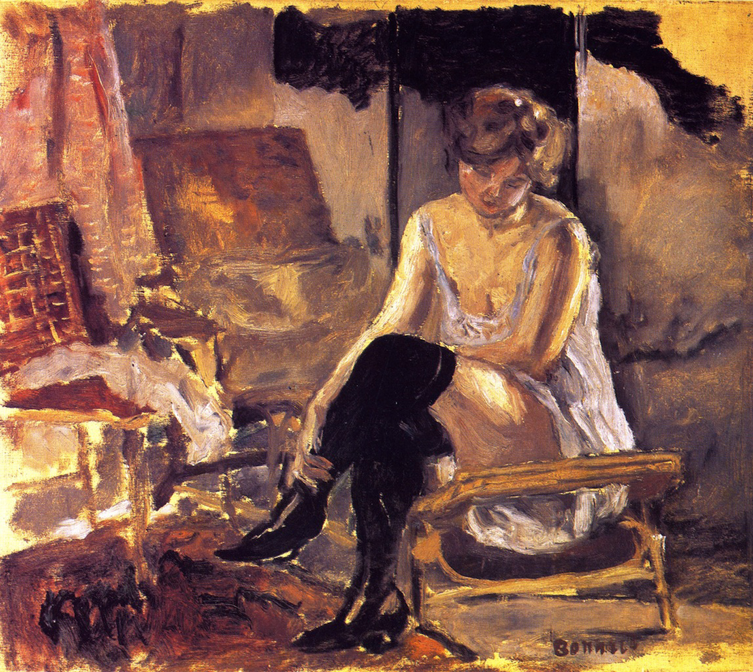 Woman Seated on a Chaise Longue