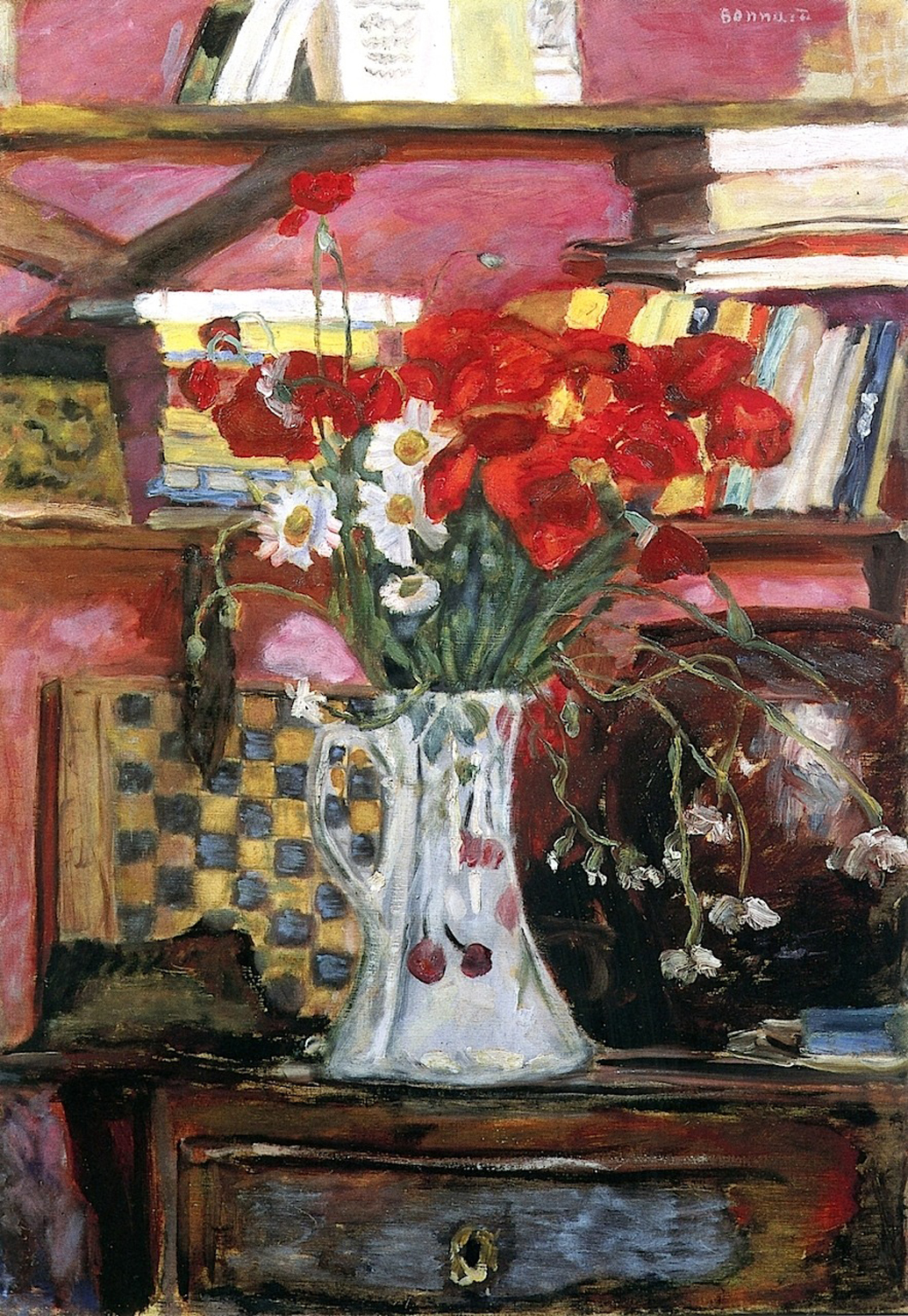Vase of Flowers and Checkers, 1912
